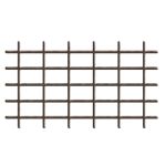 Mriežka Garden MEK6 145x42,5 cm, 4/4,7 mm, PVC/oceľ, oporná na kvety, hnedá, záhradnícka