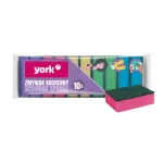 Set 10 bureți pentru vase York, dublu strat, 9x6x3 cm, pentru bucătărie