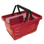 Cos de cumparaturi Racks Shopper 20 L, rosu, cu manere pliabile