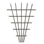 Spalier grădină tip V pentru plante cățărătoare, maro, 145x75 cm