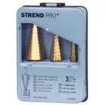 Set burghie conice în trepte Strend Pro TiN HSS 4241, 3 piese, 4–32 mm