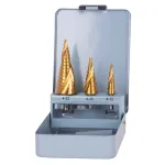 Set burghie în trepte Strend Pro SS422 pentru metal, TiN, HSS 4241 (3 buc)