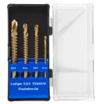 Set burghie frezoare pentru metal Strend Pro RS003, HSS Titanium, 4 piese 3–8 mm