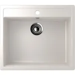 Chiuvetă bucătărie Ulgran U-104-331 alb-crem, montaj în blat