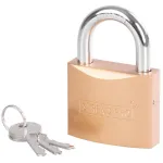 Lacăt Strend Pro FT 63 mm auriu, pentru poartă și ușă, cu 3 chei