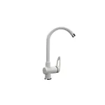 Baterie de bucătărie Ulgran 006-341 albă, cu pipă înaltă și design modern