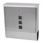 Cutie poștală din inox Madison 34x31x10 cm, cu suport pentru ziar