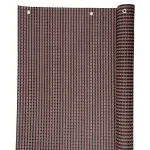 Paravan balcon din polyrattan 0,9x3 m, UV 800 g/m², maro-negru cu ocheti