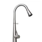 Baterie de bucătărie cu duș extractibil, inox SUS304 satinat, 50 cm – CF021