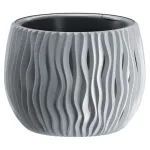 Ghiveci cu inserție Prosperplast Sandy Bowl 240, 23,8 x 16,1 cm, gri