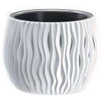 Kvetináč s vložkou SANDY Bowl 240, 238x161 mm, biela