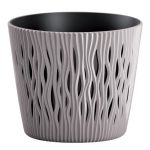 Kvetináč s vložkou SANDY Round 190, 158x138 mm, mocca