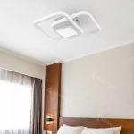 Lustră LED Duoform 21W cu 3 pătrate, 3 nuanțe de lumină, alb mat