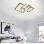 Lustră LED Hortensia 190W dimabilă, albă, cu telecomandă pentru living