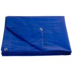 Prelată impermeabilă Tarpaulin Standard 6x8 m, 80 g/m², albastră, cu ocheți