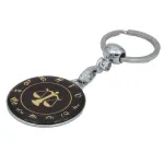 Breloc metalic zodia Balanță cu inserție epoxy, model elegant pentru chei