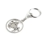 Breloc metalic zodia Săgetător, model rotund cu decupaj
