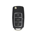 Carcasă cheie briceag 3 butoane crom-negru, design nou, fără logo