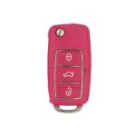 Carcasă cheie briceag 3 butoane roz-magenta, design nou, aftermarket