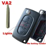 Carcasă cheie tip briceag compatibilă Citroen, 3 butoane, fără suport baterie