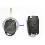 Carcasă cheie tip briceag compatibilă Ford Focus II, 3 butoane, lamelă HU101
