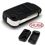 Carcasă cheie tip briceag compatibilă Mercedes-Benz, 3 butoane, lamelă HU64 2 track