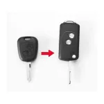 Carcasă cheie tip briceag compatibilă Peugeot 206, 2 butoane, pentru transformare