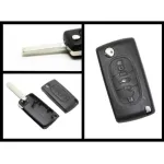 Carcasă cheie tip briceag compatibilă Peugeot 407, 3 butoane, fără cip