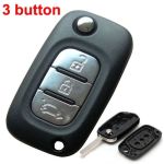 Carcasă cheie tip briceag compatibilă Renault, 3 butoane, cu lamelă inclusă