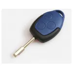 Carcasă cheie compatibilă Ford Transit, 3 butoane, albastră, lamelă FO21