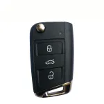 Carcasă cheie auto compatibilă VW Golf 7 MK7, lamelă HU66, fără electronică