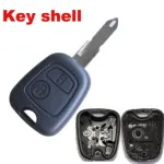 Carcasă cheie compatibilă Peugeot 206 cu 2 butoane și lamelă NE72