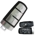 Carcasă cheie smartkey compatibilă VW Passat B6/CC, cu lamelă urgență (Aftermarket)