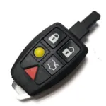 Carcasă cheie Volvo Smartkey cu 5 butoane și lamelă, fără cip