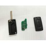 Cheie briceag completă compatibilă Peugeot 407, 3 butoane, cip ID46