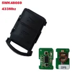 Cheie compatibilă Opel Corsa C cu telecomandă 2 butoane, 433MHz