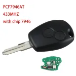 Cheie auto cu cip PCF7946 și telecomandă 2 butoane, compatibilă Dacia Logan 2004-2009