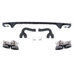 Difuzor Bara Spate Evacuare Dubla Audi Q8 S-Line (2018-2023) Evacuari Negre Performance AutoTuning