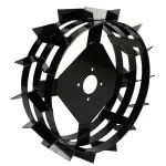 Roată metalică pentru motocultor Detoolz 5.00-12, cu pinteni pentru tracțiune