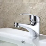 Baterie pentru lavoar Korman Technik LV001, crom lucios, din aliaj, 11 cm