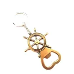 Breloc metalic în formă de timonă cu desfăcător de sticle, tip breloc chei
