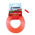 Fir pentru motocoasă Elefant, profil stea, 3 mm x 15 m, nylon rezistent