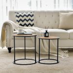 Masute living Moriusaq set 2 bucati forma rotunda [en.casa] HausGarden Leisure