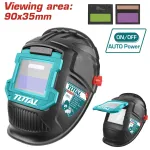 Mască de sudură automată TOTAL, vizor 90x35 mm, DIN 11, protecție UV/IR