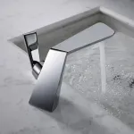 Baterie lavoar crom lucios din alamă sanitară, monocomandă, 20 cm, 6727