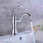 Baterie pentru lavoar din alamă sanitară, crom lucios, Korman Technik WZY/319/C