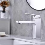 Baterie pentru lavoar din alamă sanitară, crom lucios, 18 cm – Korman Technik 9807