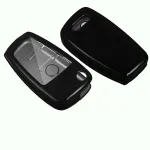 Husă pentru cheie briceag Audi 3 butoane, neagră, protecție TPU+PC