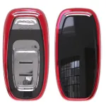 Husă cheie Smartkey Audi 3 butoane, roșie, TPU+PC, pentru A6/A7/A8 4G