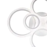 Lustră LED BETTY 82W cu telecomandă, 6 cercuri, dimabilă, albă